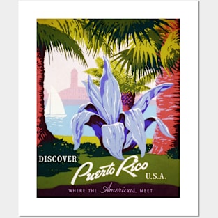 Vintage Travel Poster, Discover Puerto Rico! Posters and Art